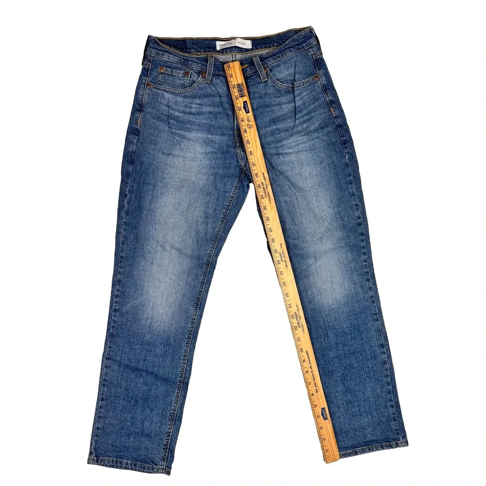 Levis Strauss Co Signature Jeans 30x30 Mens Blue S67 Athletic Denim Straight Leg